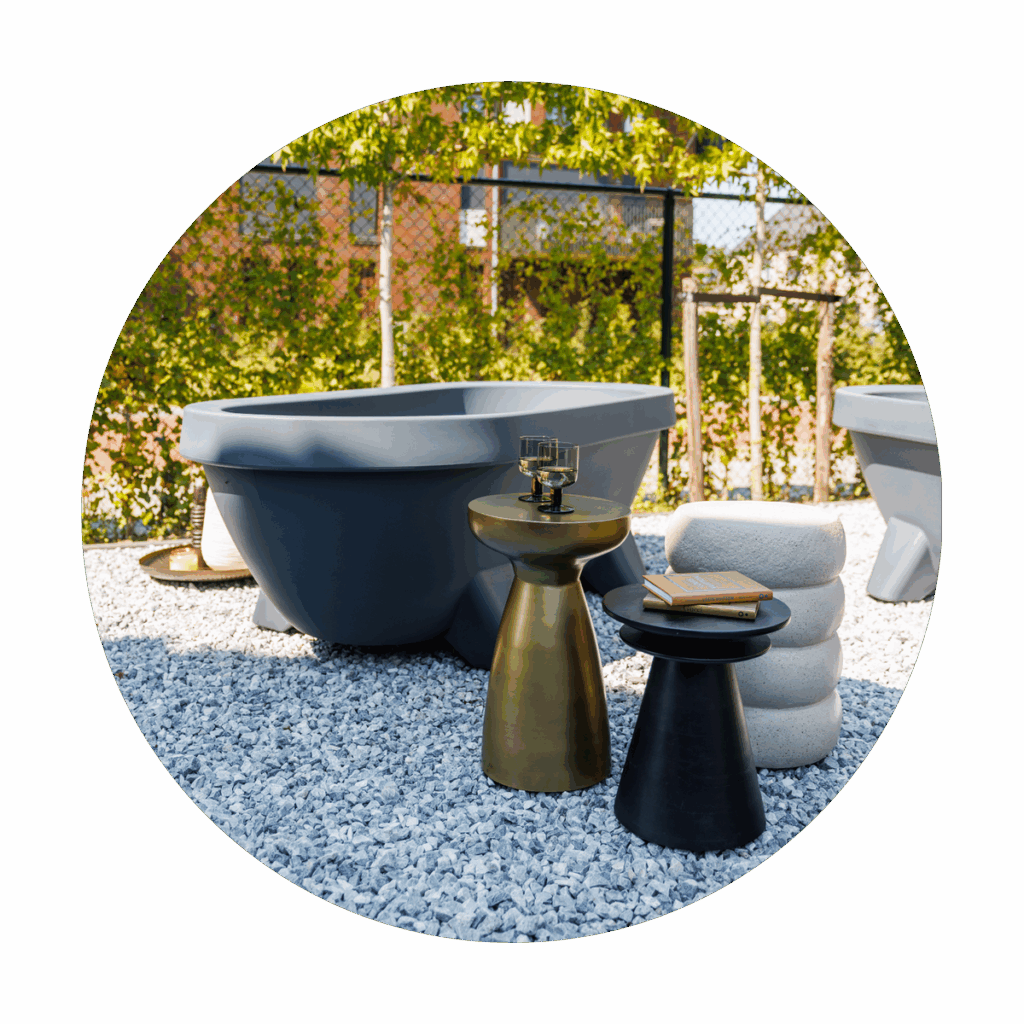 Auralis Living Gardentub anthractie circle