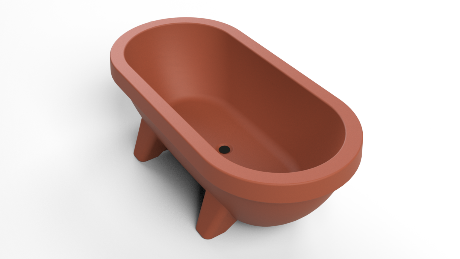 Gardentub Spain Portugal garden tub available in six vibrant colors - terracotta