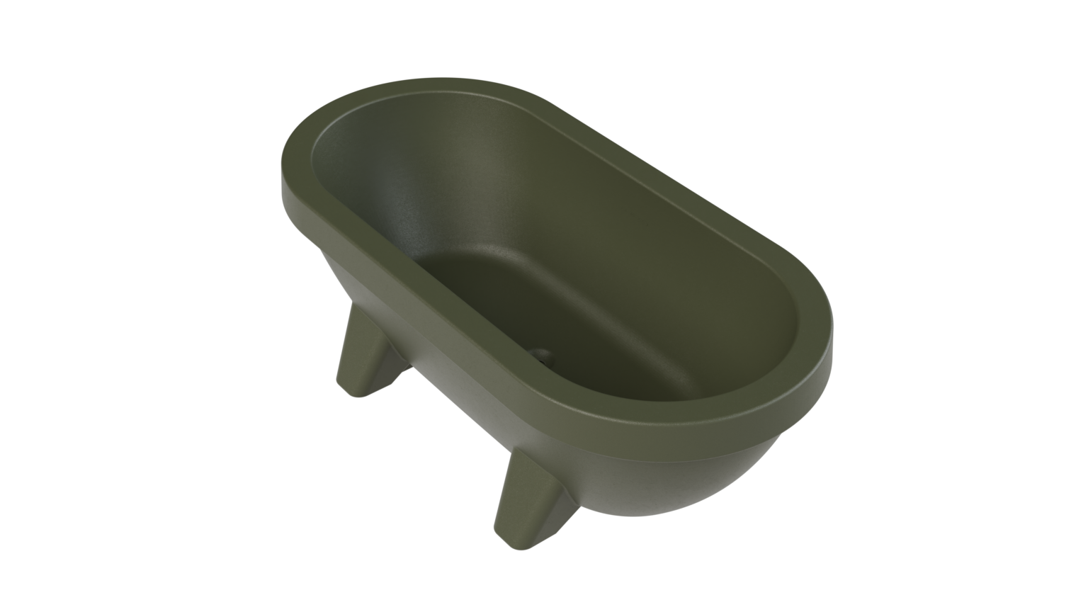 Gardentub Spain Portugal garden tub available in six vibrant colors - olive green